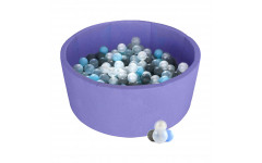 Детский сухой бассейн Midzumi Baby Beach (Сиреневый + 200 шаров голубой/серый/жемчужный/прозрачный)