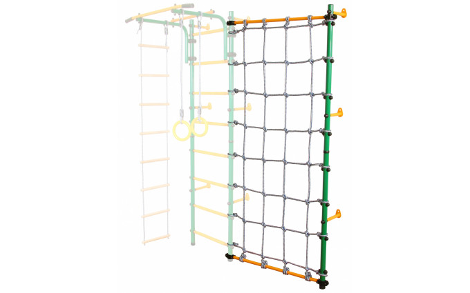 Стойка-сетка Юный Атлет Пристенная (зеленый/желтый) Стойка-сетка Юный Атлет Пристенная (зеленый/желтый)