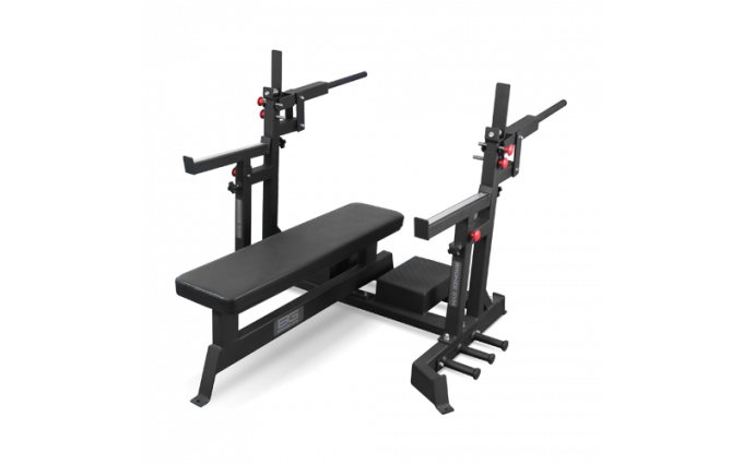 Скамья для жима пауэрлифтерская с механизмом подъёма штанги BRONZE GYM AL-321  Скамья для жима пауэрлифтерская с механизмом подъёма штанги BRONZE GYM AL-321