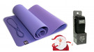 Коврик для йоги 6 мм двуслойный с ремешком для йоги в подарок