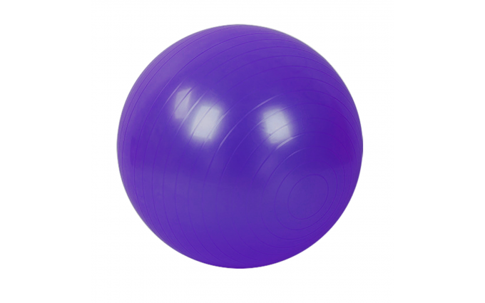 Фитбол с насосом UNIX Fit антивзрыв, 75 см, фиолетовый